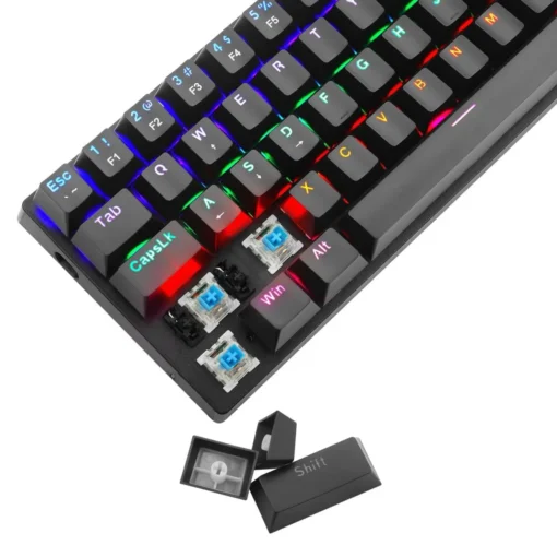 USB Type-C RGB механична геймърска клавиатура T-Dagger Arena T-TGK321-BL blue