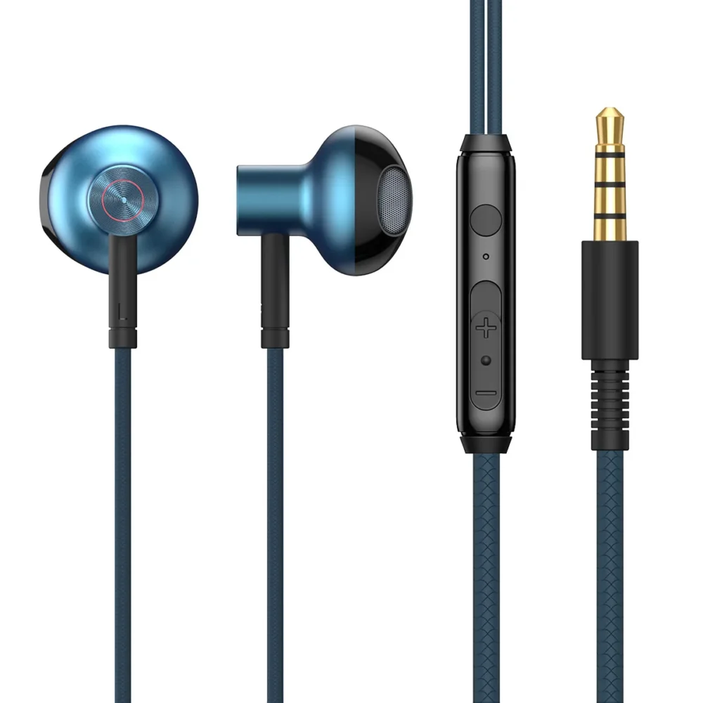 Слушалки с микрофон Baseus Encok H19, jack 3.5 мм, сини