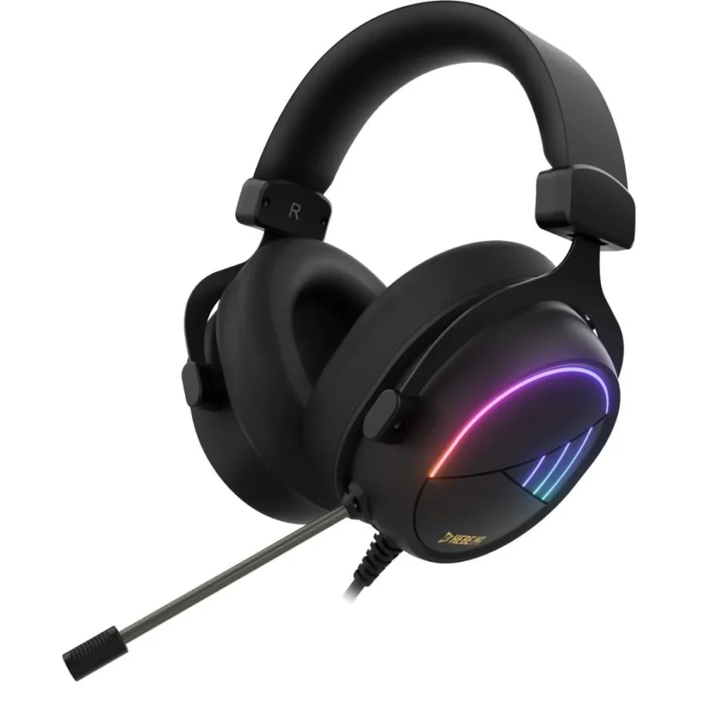 RGB геймърски слушалки с микрофон Gamdias Hebe M2