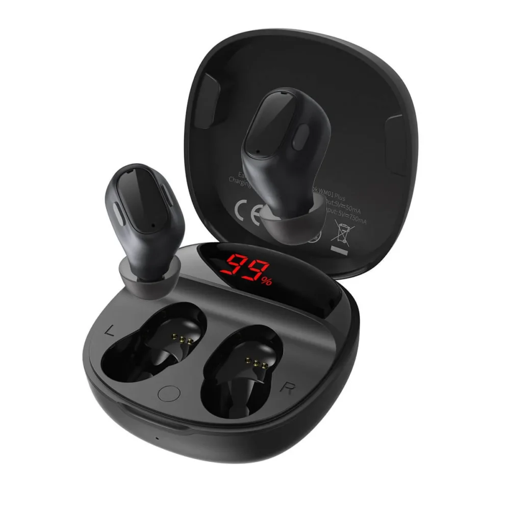 Безжични Bluetooth  слушалки Baseus Encok WM01 Plus TWS NGWM01P-01, черни
