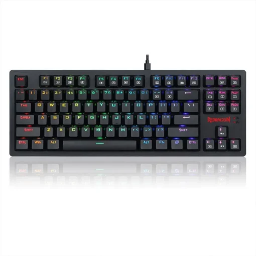 RGB безжична/USB Type-C механична геймърска клавиатура Redragon Knight K598KNS-BK brown
