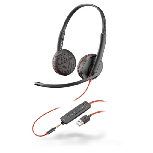 Слушалки с микрофон Plantronics Blackwire C3225 Headset USB-A