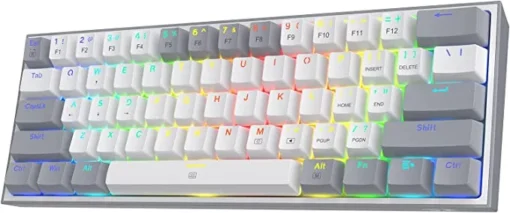 RGB Механична геймърска клавиатура Redragon Fizz K617-RGB-GW