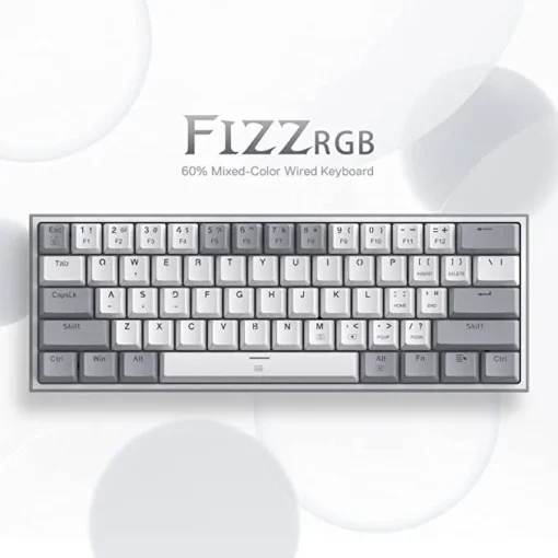 RGB Механична геймърска клавиатура Redragon Fizz K617-RGB-GW
