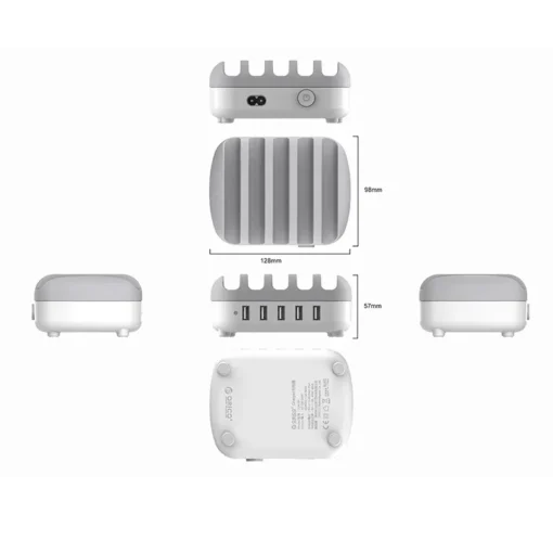 Orico зарядна станция за мобилни устройства Charger Station 220V – 5 x USB 40W White –