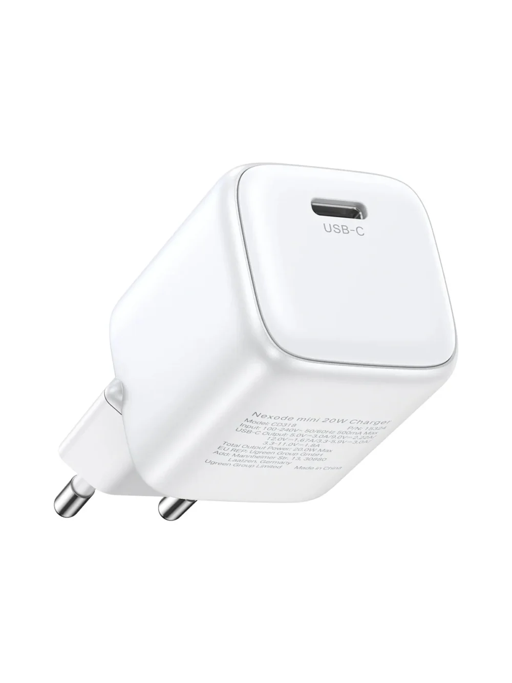 Ugreen универсално зарядно за стена Charger Wall GaN 30W CD319 White -