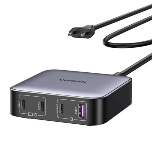 Ugreen универсално зарядно за стена Charger Wall 100W GaN Nexode CD328 1 x USB-A 3 x Type-C -