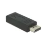 Адаптер Delock DisplayPort 1.2 мъжко - DisplayPort женско Черен