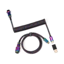 Кабел за клавиатура Keychron Premium  Aviator Straight USB-C - USB-C Rainbow Plated