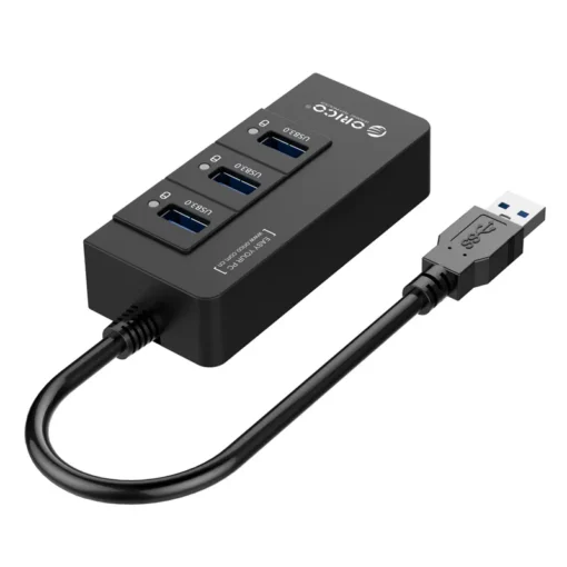 Orico хъб USB3.0 HUB 4 port + LAN – HR01-U3