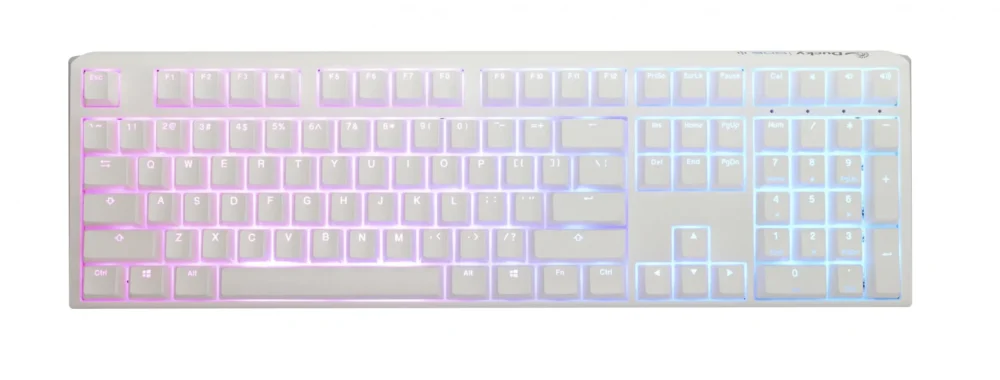 Геймърскa механична клавиатура Ducky One 3 Pure White Full Size Hotswap Cherry MX Clear RGB PBT