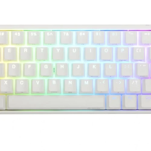 Геймърскa механична клавиатура Ducky One 3 Pure White SF 65% Hotswap Cherry MX Blue RGB PBT