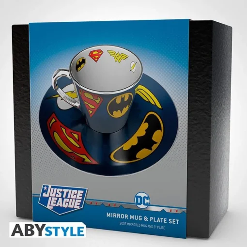 Комплект ABYSTYLE DC COMICS Mirror mug and plate set Logo