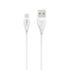 кабели за телефони Кабел за данни DeTech DE-24i Lightning (iPhone 5/6/7/SE) 1.0m Бял -