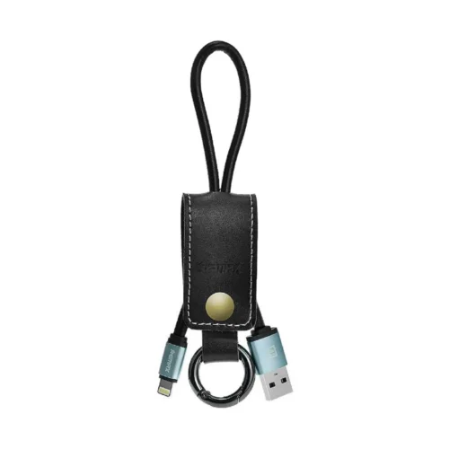 кабел за мобилен телефон Кабел за данни micro USB Remax RC-034I ключодържател естествена кожаЧерен -