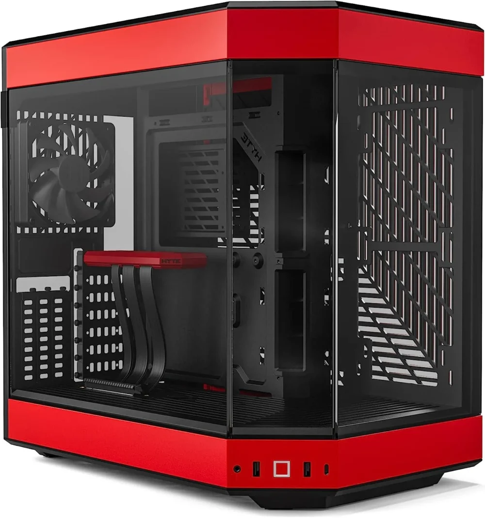 Кутия за компютър HYTE Y60 Tempered Glass Mid-Tower Черно и Червено