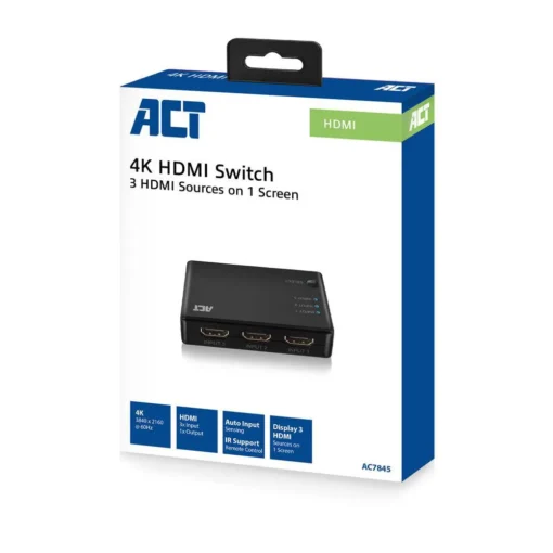 3 портов HDMI суич ACT AC7845