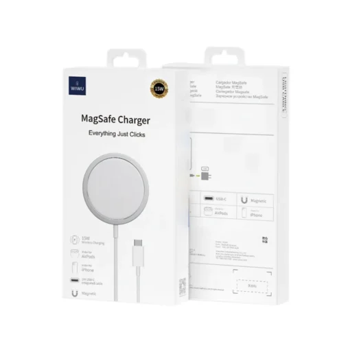 Зарядно за мобилен телефон Безжично зарядно устройство WiWu M5 MagSafe