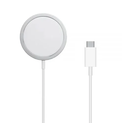 Зарядно за мобилен телефон Безжично зарядно устройство WiWu M5 MagSafe Qi 15W Бял -