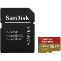 Карта памет SanDisk Extreme microSDHC 32GB + SD Adapter + RescuePRO Deluxe 100MB/s A1 C10 V30 UHS-I U3 EAN: