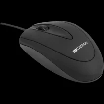Мишка за компютър CANYON CM-1 wired optical Mouse with 3 buttons DPI 1000 Black cable length 1.8m 100*51*29mm