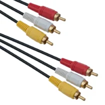 кабели за компютри Кабел DeTech 3RCA - 3RCA High Quality 3m - 18119