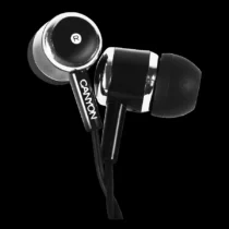 Слушалки CANYON Stereo earphones with microphone Black