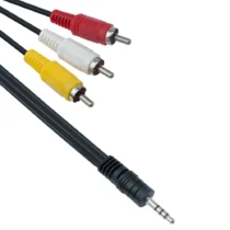 кабели за компютри Аудио кабел DeTech 3.5 - 3RCA 1.5m - 18183