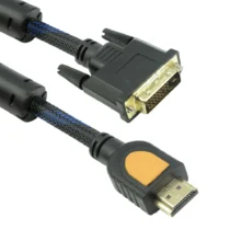 кабели за компютри Кабел DeTech HDMI - DVI 3m Ферит Черен HQ -