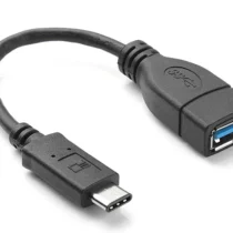 кабел за мобилен телефон Преходник USB 3.1 TYPE-C към USB/F Черен -