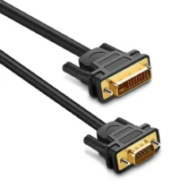 кабели за компютри Кабел DeTech DVI-VGA 1.5M Черен - 18246