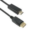 кабели за компютри Кабел DeTech DP HDMI M/M 14+1 cooper 3м Черен -