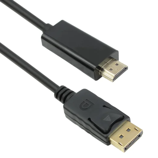 кабели за компютри Кабел DeTech DP HDMI M/M 14+1 cooper 5м Черен -