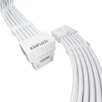 1stPlayer модулен кабел Custom Sleeved Modding Cable White - PCIe 5.0 12VHPWR M/M -