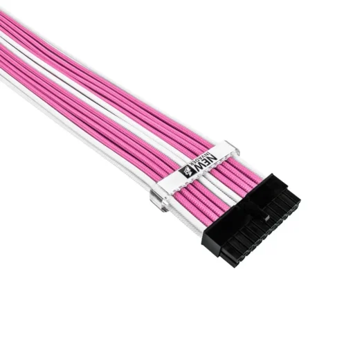 1stPlayer комплект удължителни кабели Custom Modding Cable Kit Pink/White – ATX24P
