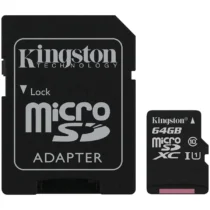 Карта памет Kingston 64GB micSDXC Canvas Select Plus 100R A1 C10 Card + ADP EAN: