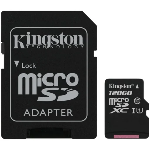 Карта памет Kingston 128GB micSDXC Canvas Select Plus 100R A1 C10 Card + ADP EAN: