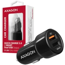 Зарядно за мобилен телефон AXAGON PWC-QC5 car charger Smart 5V 24A + QC3.0 30W