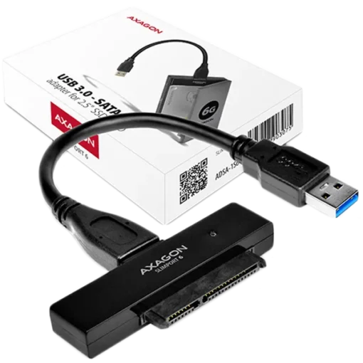 Чекмедже за диск AXAGON ADSA-1S USB2.0 - SATA HDD External Adapter Incl. 2.5" Case