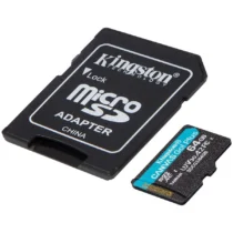 Карта памет Kingston 64GB microSDXC Canvas Go Plus 170R A2 U3 V30 Card + ADP EAN: