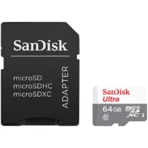 Карта памет SanDisk Ultra microSDXC 64GB + SD Adapter 100MB/s Class 10 UHS-I EAN: