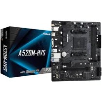 Дънна платка ASROCK Main Board Desktop A520M-HVS (AM4 2xDDR4 PCIe 3.0 x16PCIe 3.0 x1 M.2 4 SATA3 D-Sub HDMI mATX