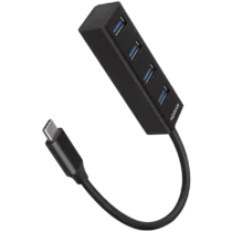 USB хъб AXAGON HUE-M1C 4x USB3.2 Gen 1 MINI hub metal 20cm USB-C cable