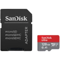 Карта памет SanDisk Ultra microSDXC 128GB + SD Adapter 100MB/s Class 10 UHS-I EAN: