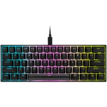 Геймърска клавиатура Corsair K65 RGB MINI 60% Mechanical Gaming Keyboard Backlit RGB LED CHERRY MX SPEED Black Black PBT