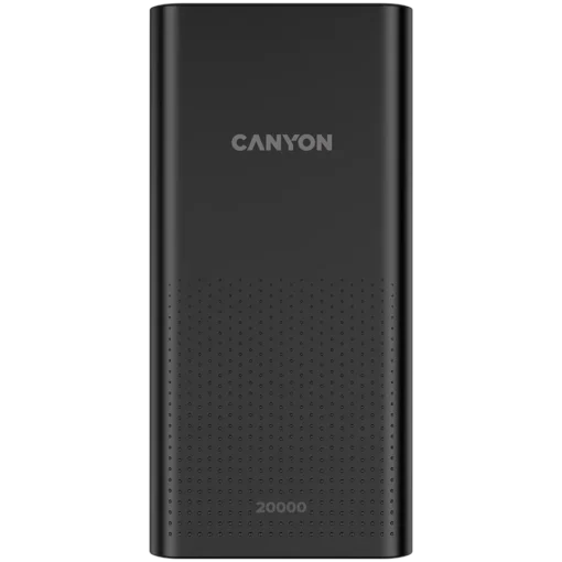 Външна батерия CANYON PB-2001 Power bank 20000mAh Li-poly battery Input 5V/2A  Output 5V/2.1A(Max) 144*69*28.5mm 0.440Kg