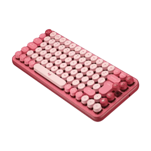 Клавиатура LOGITECH POP Keys Bluetooth Mechanical Keyboard – HEARTBREAKER ROSE – US