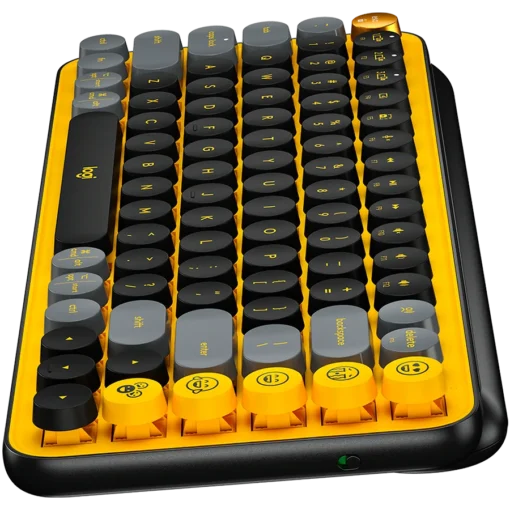 Клавиатура LOGITECH POP Keys Bluetooth Mechanical Keyboard – BLAST YELLOW – US