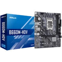 Дънна платка ASROCK Main Board Desktop B660M-HDV (S1700 2x DDR4 1x PCIe x16 2x PCIe x1 4x SATA3 6.0Gb/s 1x m.2 PCIe 5x U