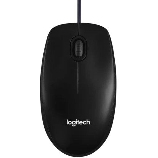 Мишка за компютър LOGITECH B100 Corded Mouse - BLACK - USB - B2B